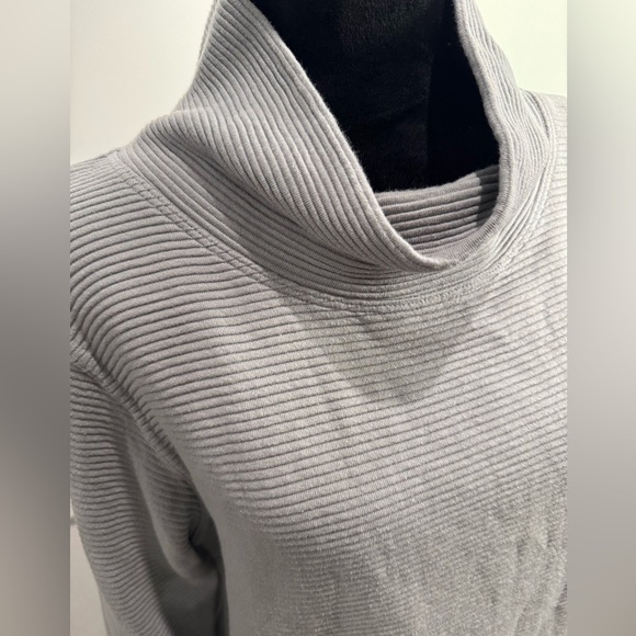Hard Tail Forever gray ribbed mock neck sweater oversized - Picture 2 of 8